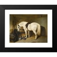 thumbnail image 2 of John Frederick Herring Snr. 24x19 Black Modern Framed Museum Art Print Titled - A Grey Pony in a Stable with Ducks (1845), 2 of 5