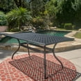 thumbnail image 2 of Outdoor Dining Table, Cast Aluminum, Rectangular, Seats 6,Rust-Resistant, for Patio, Backyard, Garden ,Poolsideand,Deck, 2 of 8