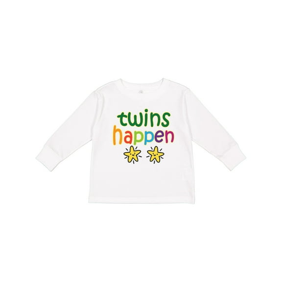 Inktastic Twins Happen Baby Gift Boys or Girls Long Sleeve Toddler T-Shirt
