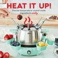 thumbnail image 3 of Dash 3qt Stainless Steel Electric Deluxe Fondue Maker with Temperature Control Fondue Forks, 3 of 6