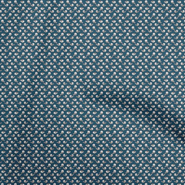 oneOone Georgette Viscose Blue Fabric Bird Sewing Craft Projects Fabric Prints By Yard 42 Inch Wide