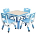 thumbnail image 1 of Height Adjustable Kids Table and Chairs Set - Arts & Crafts Desk with Graffiti Desktop & Non-Slip Legs, 300 lb Capacity for Classroom, Daycare & Home, 1 of 7