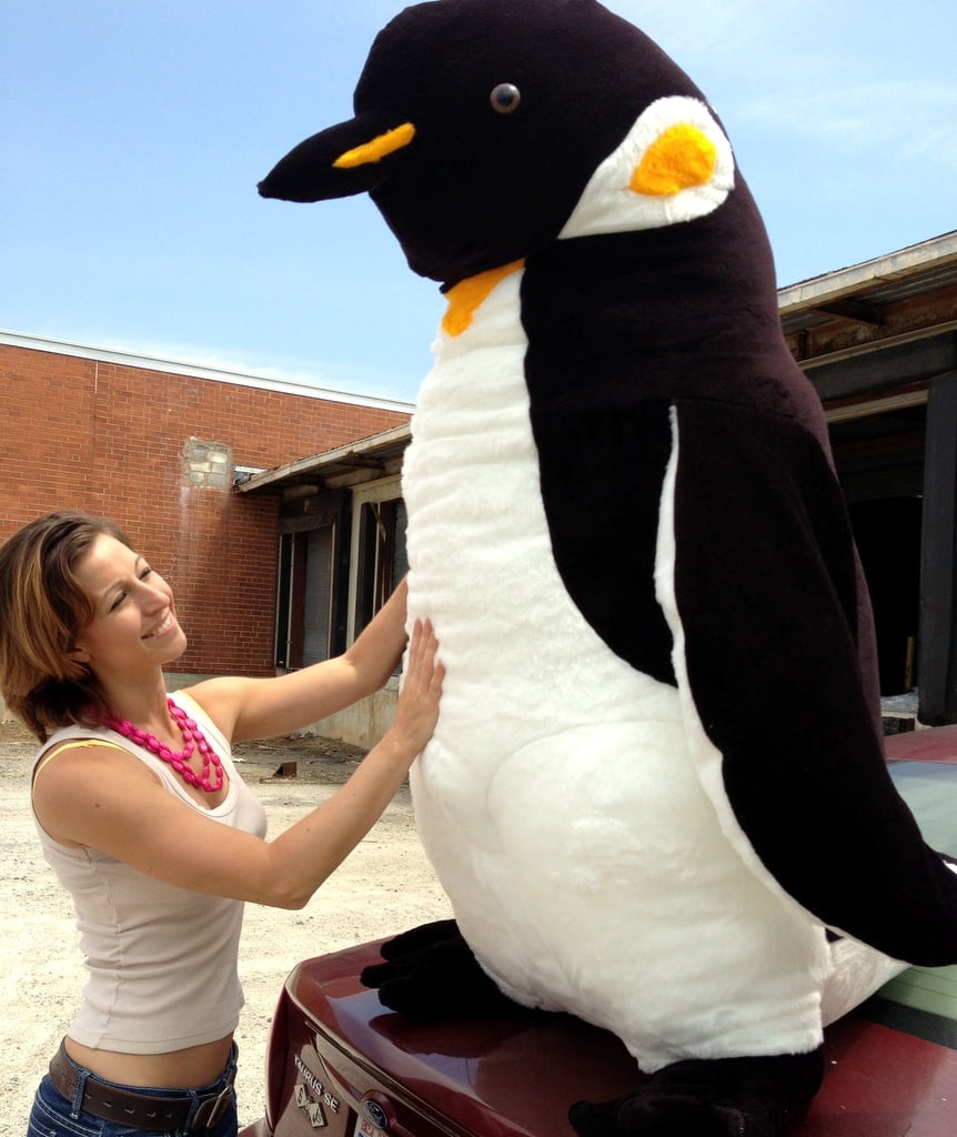 large penguin stuffed animal