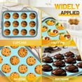 thumbnail image 5 of 12-Cup Silicone Muffin Pan for Baking - Premium Nonstick Muffin Tin with Metal Reinforced Frame, Easy to Clean Silicone Cupcake Molds, Dishwasher & Oven Safe BPA Free(Mint Green), 5 of 6