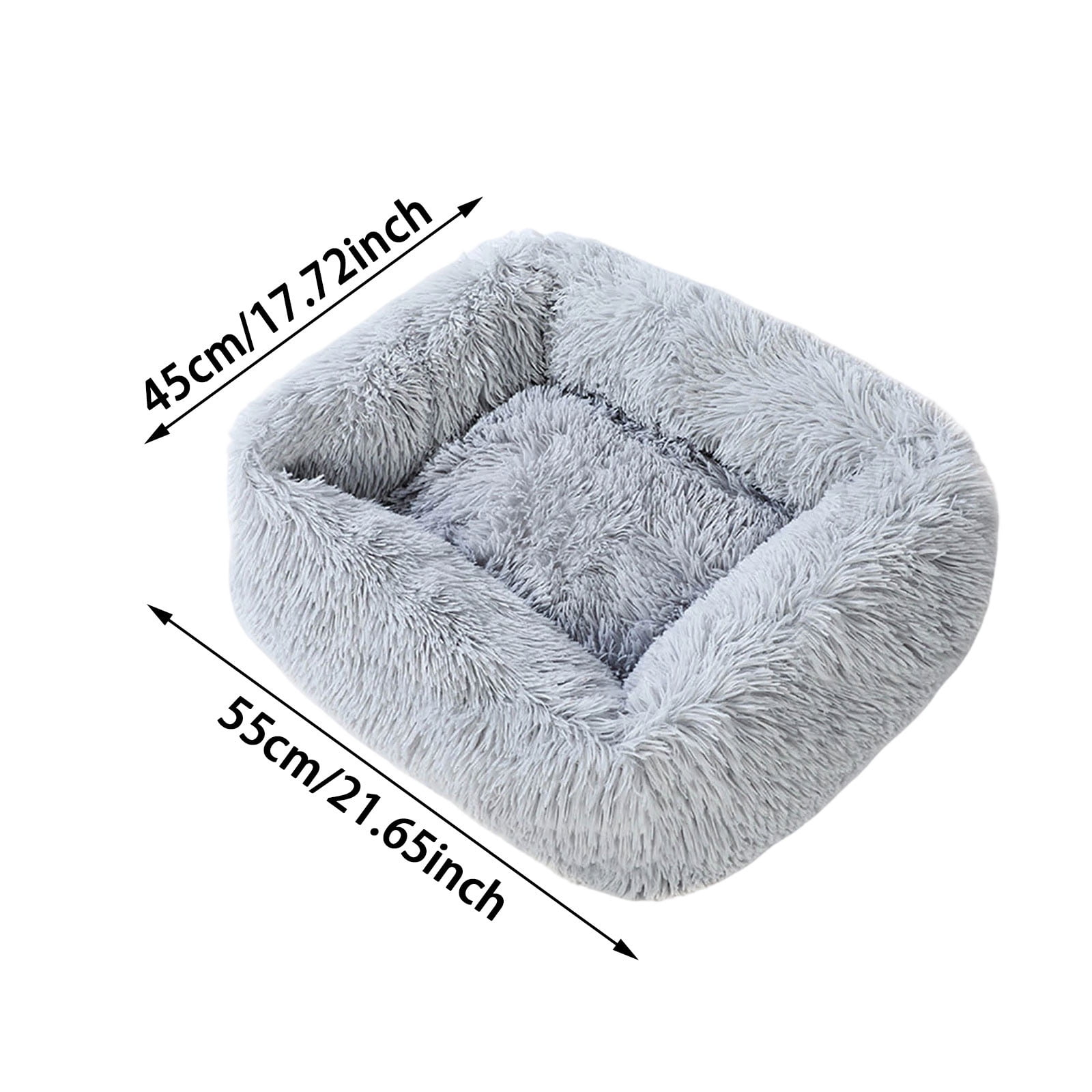 Calming Self Warming Pet Bed for Cats and Dogs Soft Cuddler Cushion Machine Washable Indoor Outdoor Use
