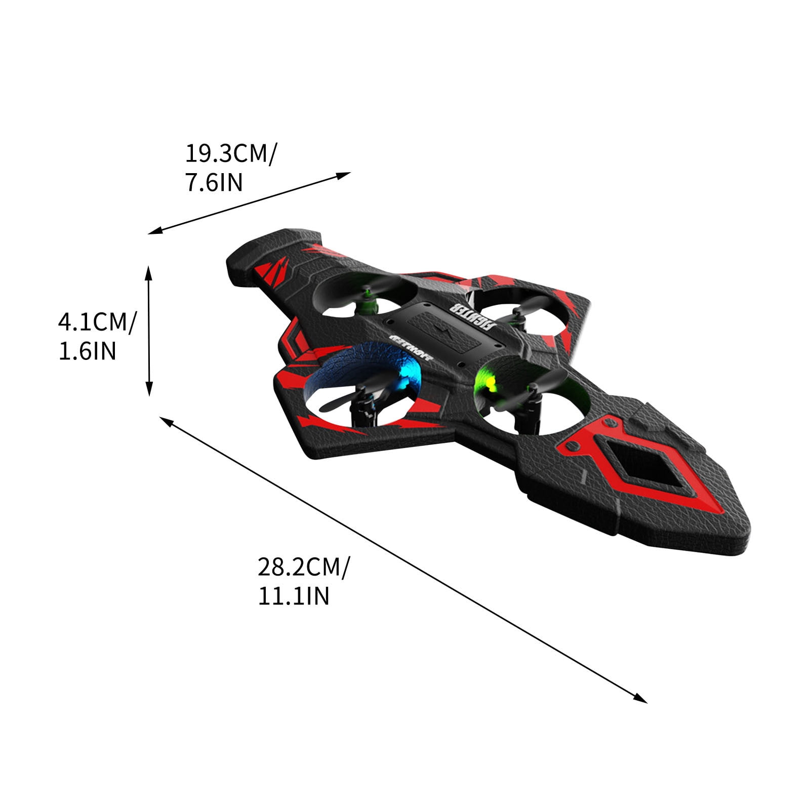 Flying Sword Foam Airplane，Remote Control Plane for Adults and Beginners,One Click Takeoff 360 Degree Rolling,LED Lights Headless Mode,One-Key Takeoff and Landing