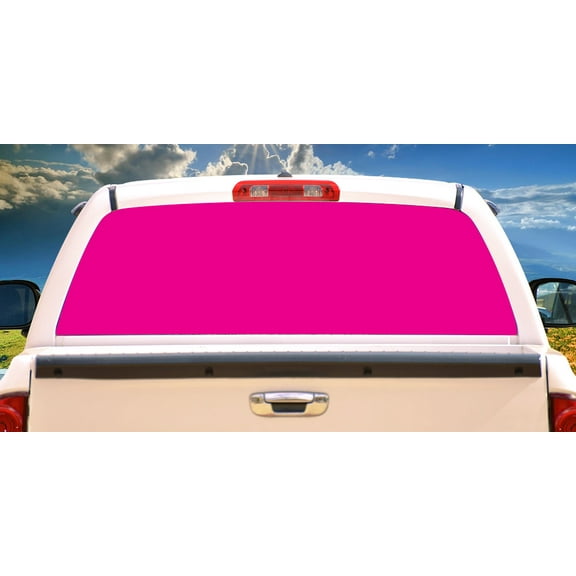 SignMission Hot Pink Rear Window Graphic Truck View Thru Vinyl Back Decal