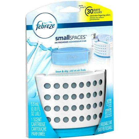 Febreze SmallSpaces Linen & Sky Starter Kit Air Freshener (1 Count ... Febreze SmallSpaces Linen & Sky Starter Kit Air Freshener (1 Count ...