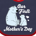 thumbnail image 4 of Inktastic Our First Mothers Day with Polar Bears Boys or Girls Baby Bib, 4 of 4