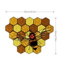 thumbnail image 3 of Halloween Decorations Queen Bee Stained Beehive Stained Honeycomb Ornament Bee Pendant, 3 of 9