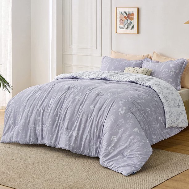 Lavender King Comforter Set Floral Comforter Set Botanical comforter