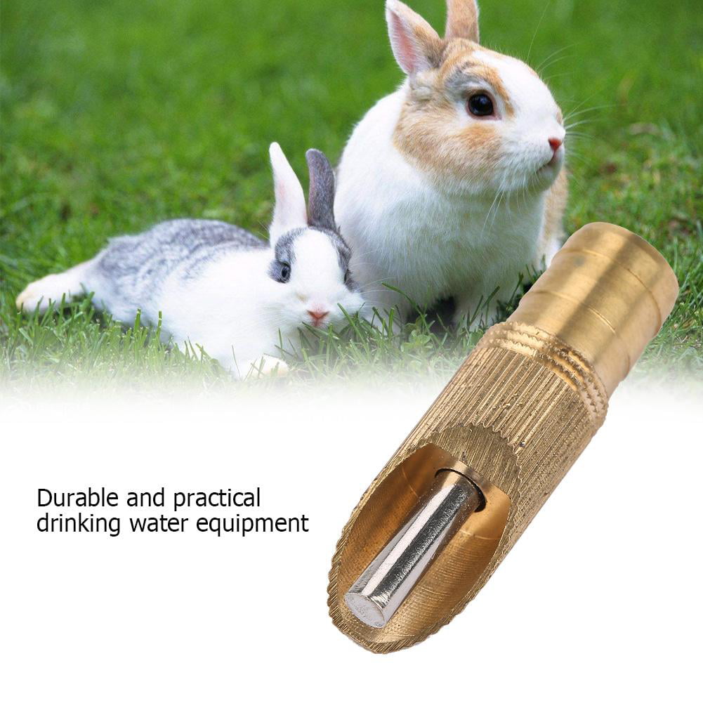 Duckbill Fdit 10pcs/ Set Water Bottles for Rabbit Bunny Stainless Steel Automatic Nipple Waterer for Rabbit Rat Ferrets
