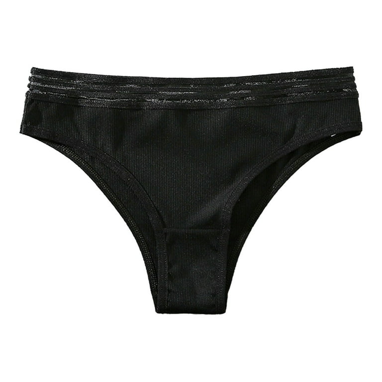 Aayomet Panties for Women Low Waist Striped Tangas No Show Bikini