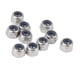 thumbnail image 1 of 10 tornillos autoblocantes con inserto de collar de nailon A2 de acero inoxidable M3, 1 of 7