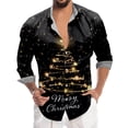 thumbnail image 1 of Playeras Deportivas Para Hombre, Camiseta De Manga Corta Con Solapa Y Estampado Digital 3D De Papá Noel Navideño, 1 of 7