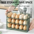 thumbnail image 1 of Fiudx Caja para Guardar Huevos Abatible, Organizador de Refrigerador de 3 Capas, Bandeja de Gran Capacidad, Diseño Compacto, Material Abs Resistente, Asas de Fácil Acceso, Solución de Almacenamiento, 1 of 7