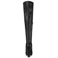 thumbnail image 2 of Unique Bargains Bottes Hautes au-Dessus du Genou à Talons Compensés Épais pour Femmes, 2 of 8