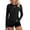 Black, variant on hoksml Women's UPF 50 Sun Protection Long Sleeve Workout Shirt with Thumbholes, Athletic Rash Guard Top for Running Hiking Beach
