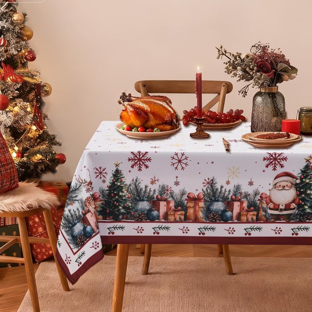 Black Table Cloths Rectangular 60 x 84 Inch, Waterproof Rectangle Table Cloth Stain Resistant Tablecloth, Spillproof Washable Table Cover for Dining, Buffet, Parties, Holiday, Events, Wedding