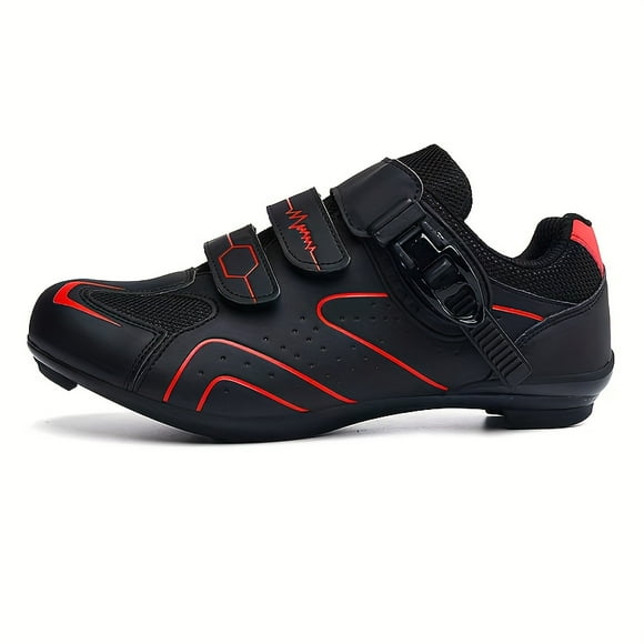QJUHUNG Professional Men‘s Cycling Shoes for Mountain Bike Racing - SPD Cleat Compatible Breathable Sport Sneakers for Outdoor Ridding