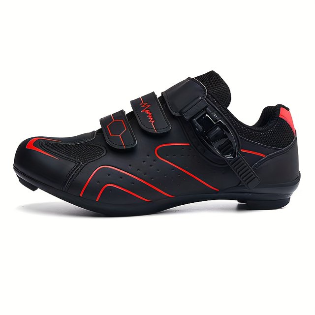 QJUHUNG Professional Men‘s Cycling Shoes for Mountain Bike Racing - SPD Cleat Compatible Breathable Sport Sneakers for Outdoor Ridding