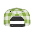 thumbnail image 4 of Fotbe White Green Plaid Flat Bill Visor Cap Classic Snapback Hat Polyester Foam Trucker Hat Trucker Cap Adjustable Baseball Cap, 4 of 9