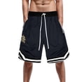 thumbnail image 5 of XIAONU Wolf Patch Mesh Shorts for Men Drawstring Waist Zipper Pockets Athletic Shorts, 5 of 5