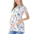 thumbnail image 2 of Bearsland Women's Short Sleeve Maternity T-Shirts Pregnancy Clothes, 2 of 7