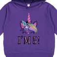 thumbnail image 3 of Inktastic 5th Birthday Unicorn Party 5 Year Old Girl Toddler Hoodie, 3 of 4