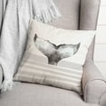thumbnail image 3 of Creative Products Whale Tail Stripes Gray 18x18 Spun Poly Pillow, 3 of 3