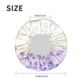 thumbnail image 6 of Kdxio Lavender and Butterfly Print Shower Cap for Women,Elastic and Reusable,Double Waterproof Layers Bathing Hat, 6 of 9