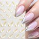 thumbnail image 4 of 3D Glitter French Lines Nail Stickers for Art Wavy Line Swirl Lines Nail Decals French Nail Sticker White Gold Geometric Strip Curve Nails Stickers, 4 of 4