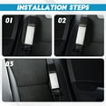 thumbnail image 5 of 2 PCS Bling Car Seat Belt Cover Pad, Breathable Leather Seat Belt Covers for Cars, Soft Comfortable Seat Belt Shoulder Strap Covers, Rhinestone Auto Seat Belt Protector Cushion, White, 5 of 12
