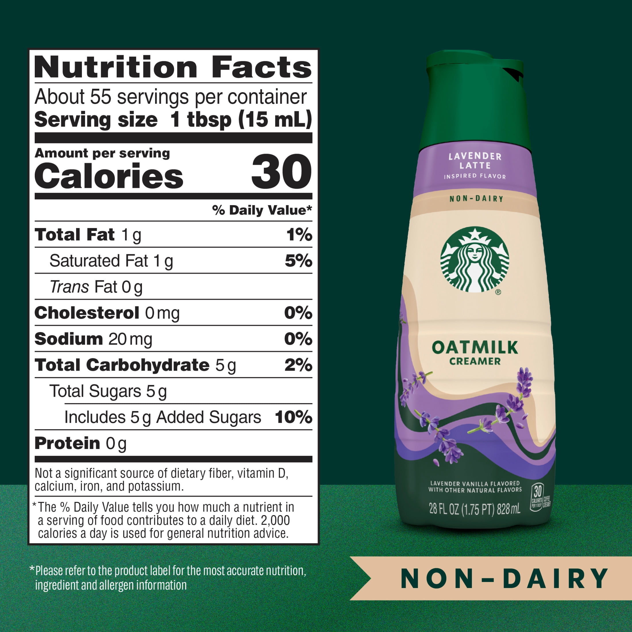 Starbucks Lavender Latte Inspired Non-Dairy Creamer, 28 fl. oz. Bottle 28 fl oz