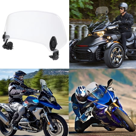 Parabrezza Universale Per Moto – Deflettore In Materiale Trasparente, Adatto A Manubri 22/25/28 Mm