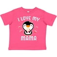 thumbnail image 3 of Inktastic I Love My Mama with Cute Penguin and Hearts Girls Toddler T-Shirt, 3 of 5