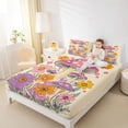 thumbnail image 4 of Homewish Kawaii Floral Mushroom 4 Pieces Queen Sheet Sets for Female Men Women,Botanical Plants Ultra Soft Flat Sheet,Vintage Aesthetic Queen Fitted Sheet,Lightweight Room Decor, 4 of 7
