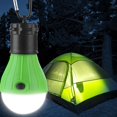thumbnail image 3 of Lámpara colgante para tienda de campaña, 2 uds., 3 modos de luz de bombilla con mosquetón de emergencia (verde amarillo), 3 of 4