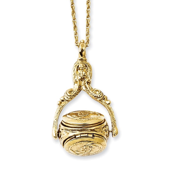 Gold tone 3 Locket 30inch Necklace Jewelry Gifts for Women - 15.5 Grams