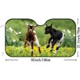 thumbnail image 3 of GZHJMY Car Windshield Sunshade Funny Baby Goats Farm Animals, Foldable Car Visor Front Window Sun Shade for SUV Car 51 x 27.5 inch Keep Vehicle Cool, 3 of 6