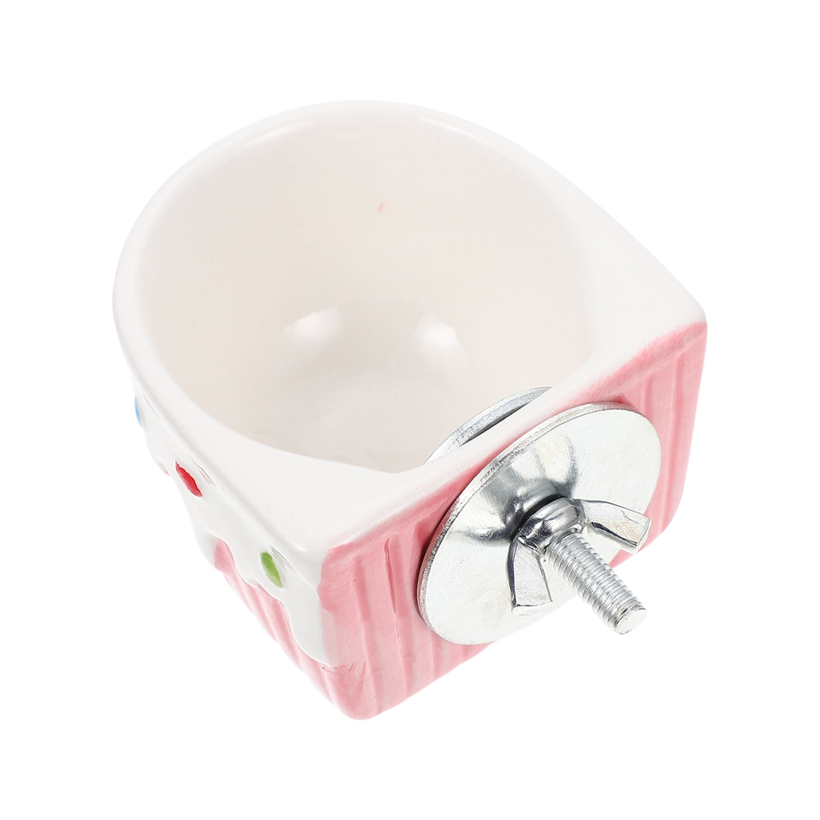 Bowl Food Hamster Water Dish Rabbit Guinea Animal Small Ceramic Feeder