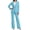 Blue, variant on Jane Wardrobe Women's 2 Piece Business Suit Set Long Sleeve Notched Lapel Blazer & Straight Leg Pants for Office Wear, 1 Blazer + 1 Pants, S-XXXL