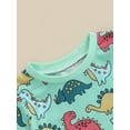 thumbnail image 6 of Suealasg 2Pcs Toddler Boys Summer Outfits Dinosaur Print Short Sleeve T-Shirts Tops Elastic Waist Shorts 6M 1T 2T 3T Baby Boys Clothes Set, 6 of 8