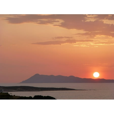 Canvas Print Red Greece Sea Island Stretched Canvas 10 x