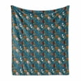 thumbnail image 1 of Botanical Soft Flannel Fleece Throw Blanket, Repetitive Flowers Plants Butterflies Birds Blooming Garden Elements Theme, Cozy Plush for Indoor and Outdoor Use, 50" x 60", Multicolor, by Ambesonne, 1 of 5
