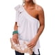 thumbnail image 2 of Top sin mangas con un solo hombro y nudo anudado,Top con un solo hombro para mujer Top sin mangas con un solo hombro para mujer Blusa con un solo hombro para mujer Tecnología innovadora, 2 of 2