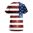 thumbnail image 5 of MELDVDIB Women Nursing Scrub Tops Independence Day Flag Print T Shirt V-Neck Working Uniform Workwear Pocket Tops, Gift, 5 of 5