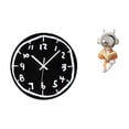 thumbnail image 1 of Escultura de reloj de pared de acrílico, arte minimalista moderno, estatua decorativa para interior, cocina, oficina, comedor, chimenea, me, 1 of 8