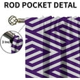 thumbnail image 5 of Geometric Symmetric Triangles Soundproof Privacy Curtains, Continuous Abstract Lines Illustration Blackout Pinch Pleated Curtains, Foldable Breathable Home Curtains for Living Bedroom-W42xL54in, 5 of 5