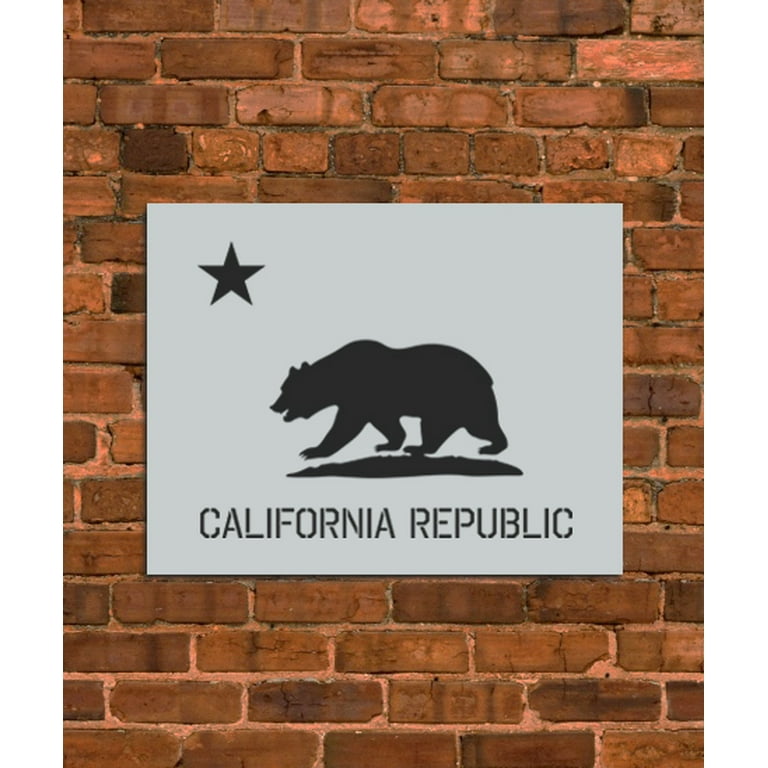 California Bear Stencil
